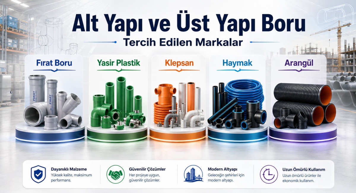 Alt Yapı ve Üst Yapı Boru Tercih Edilen Markalar